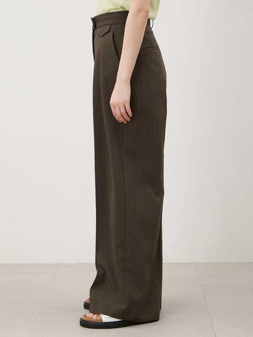 Mila Owen「フラップデザイン2タックワイドパンツ」|チノ|