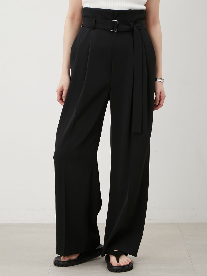 Mila Owen「【UV加工】ドライタッチペーパーバッグパンツ」|チノ|