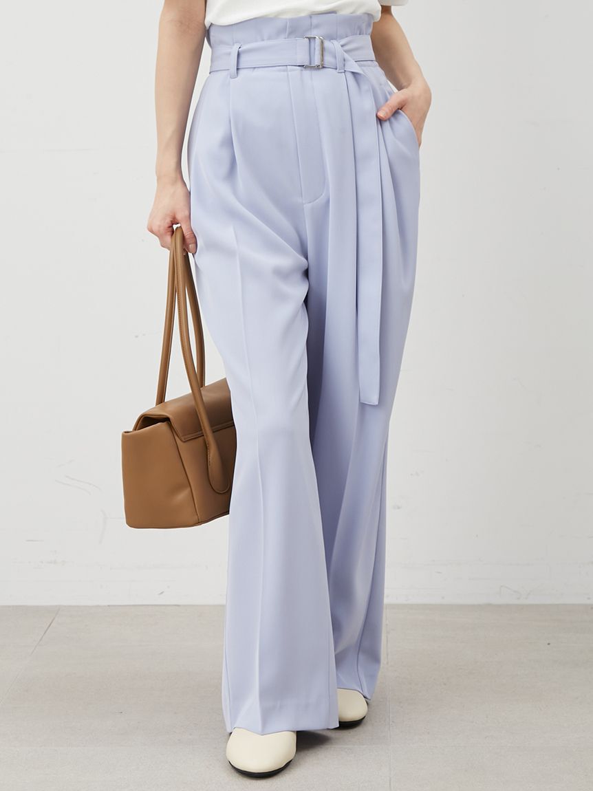 Mila Owen「【UV加工】ドライタッチペーパーバッグパンツ」|チノ|