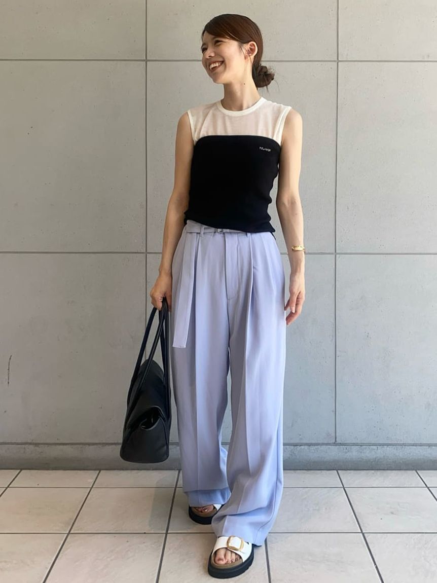 Mila Owen「【UV加工】ドライタッチペーパーバッグパンツ」|チノ|