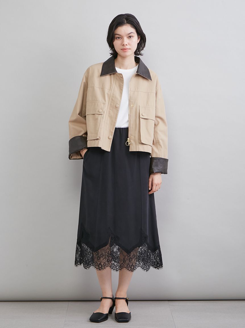 Mila Owen「ショートテントシルエットハンティングジャケット」|ミリタリージャケット|