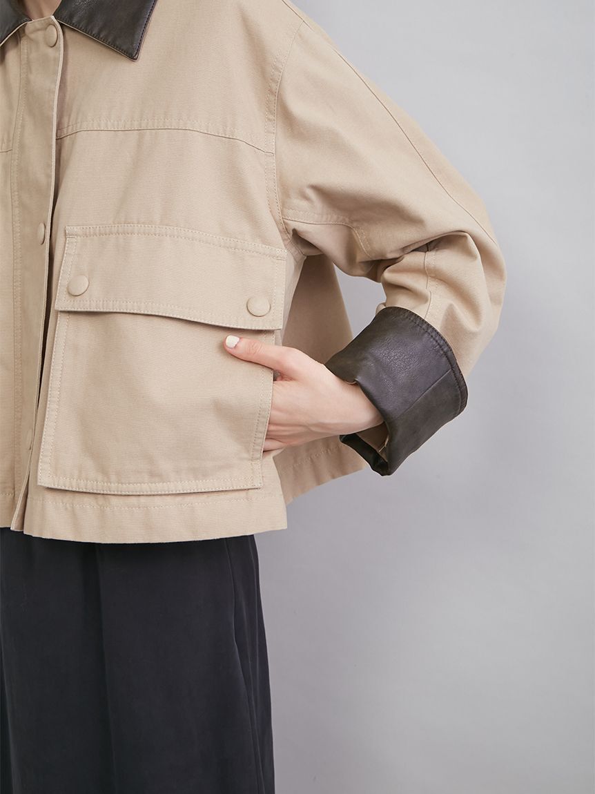 Mila Owen「ショートテントシルエットハンティングジャケット」|ミリタリージャケット|