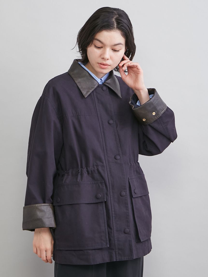 Mila Owen「ハーフ丈ハンティングジャケット」|ミリタリージャケット|