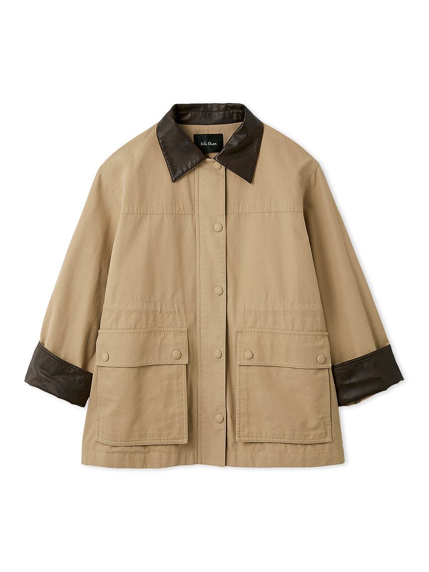 Mila Owen「ハーフ丈ハンティングジャケット」|ミリタリージャケット|