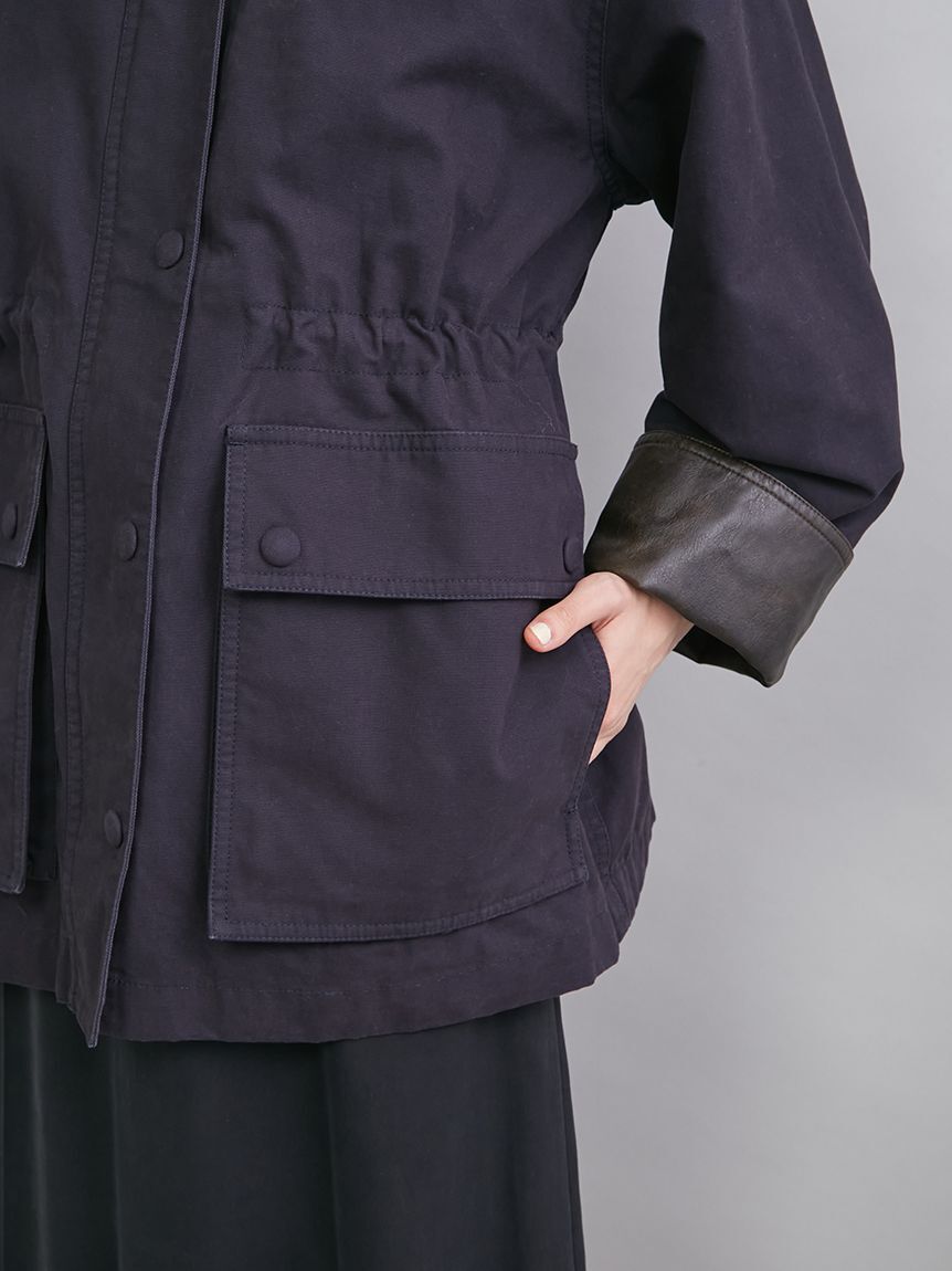 Mila Owen「ハーフ丈ハンティングジャケット」|ミリタリージャケット|