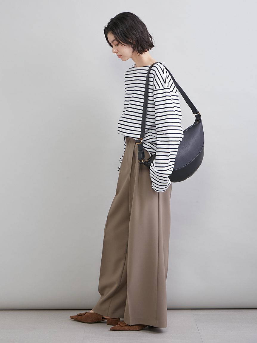 Mila Owen「【井桁さんコラボ】２タックワイドパンツ」|チノ|