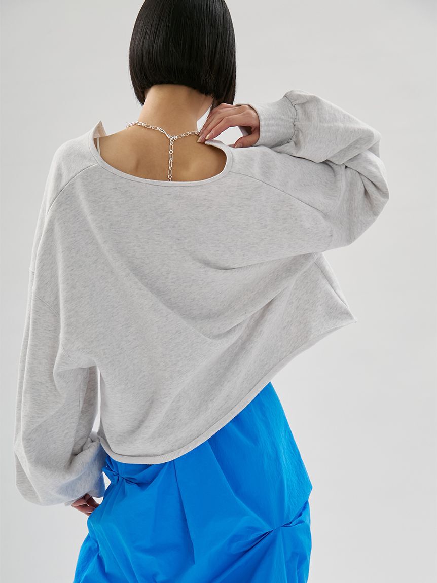 emmi atelier「Vネックスウェットプルオーバー【セットアップ対応】」|Tシャツ・カットソー|