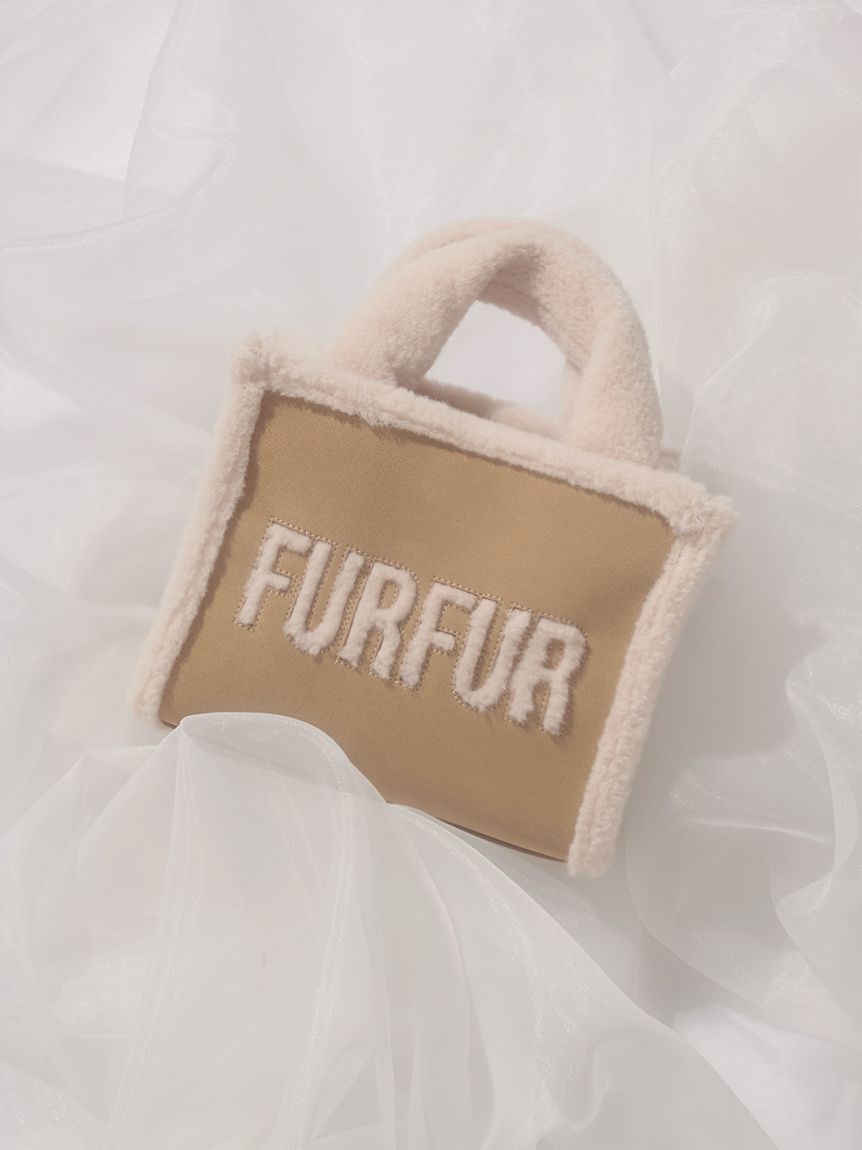 WEB・一部店舗限定カラー】ムートンロゴトートバッグ（FURFUR