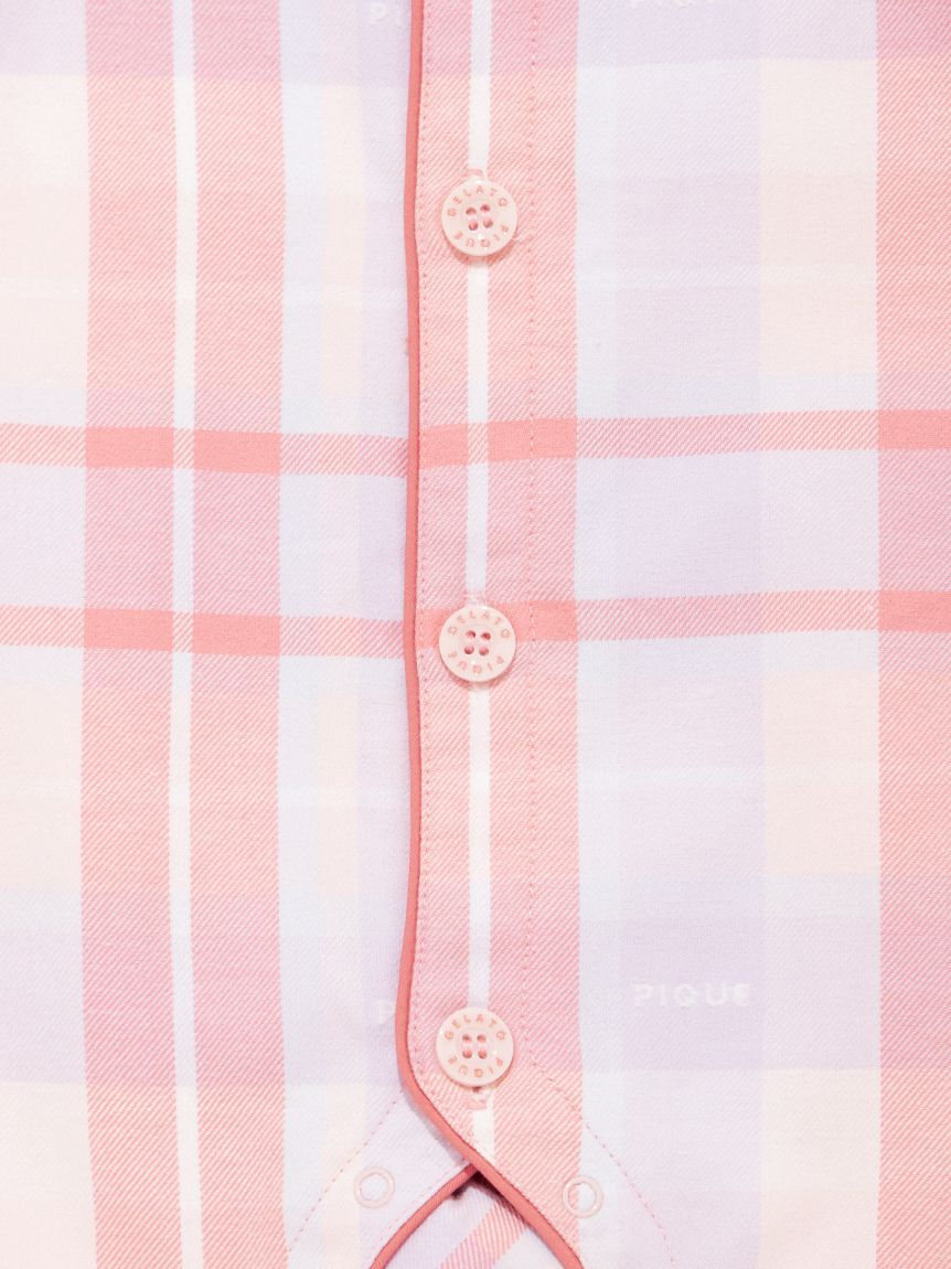 GELATO PIQUE KIDS & BABY「【BABY】チェック柄シャツロンパース」|ロンパース|