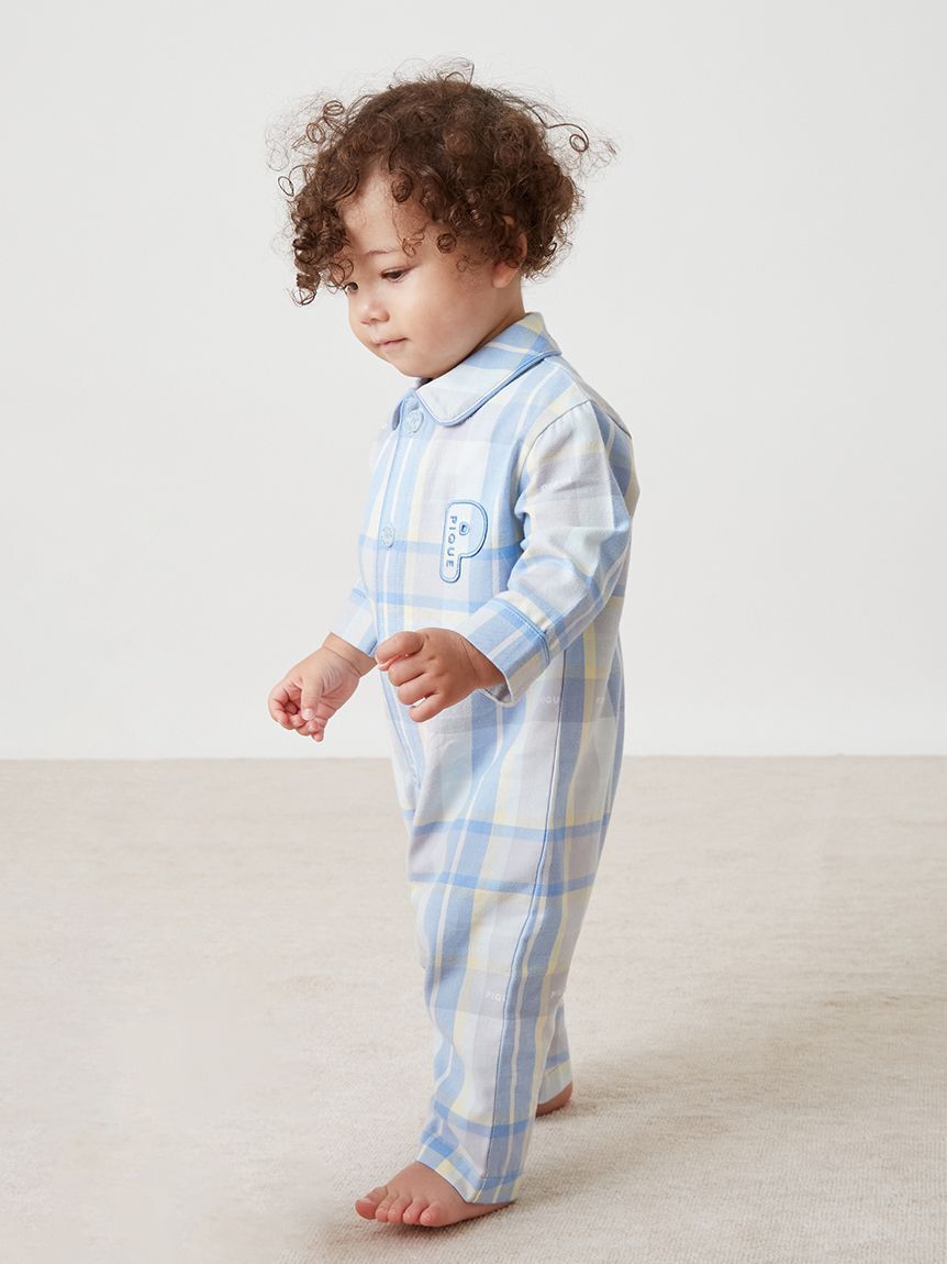 GELATO PIQUE KIDS & BABY「【BABY】チェック柄シャツロンパース」|ロンパース|