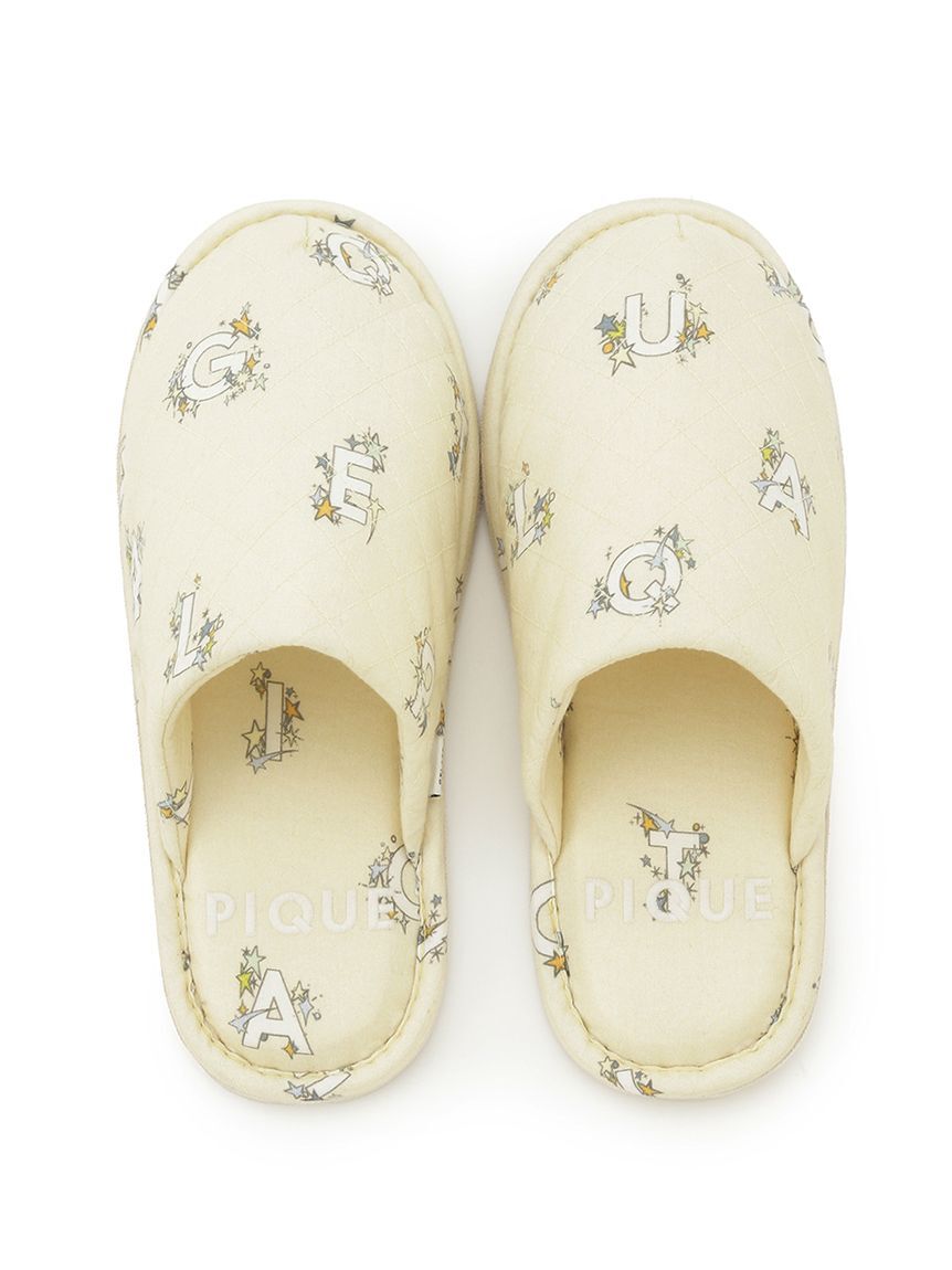 GELATO PIQUE HOMME「【HOMME】スターロゴ総柄キルティングルームシューズ」|ルームシューズ|