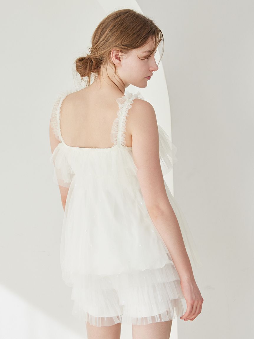 gelato pique「ハート柄チュールショートパンツ」|ルームウェア|