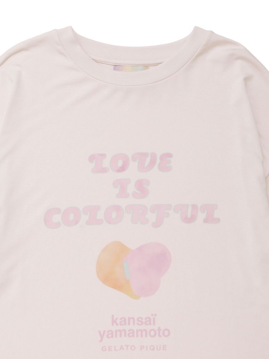 gelato pique「【kansai yamamoto】【レディース】ワンポイントレーヨンロゴロンT」|ルームウェア|