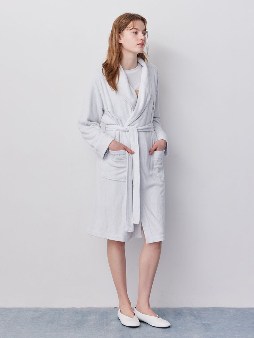 gelato pique「吸水パイルベア刺繍ガウン」|ルームウェア|