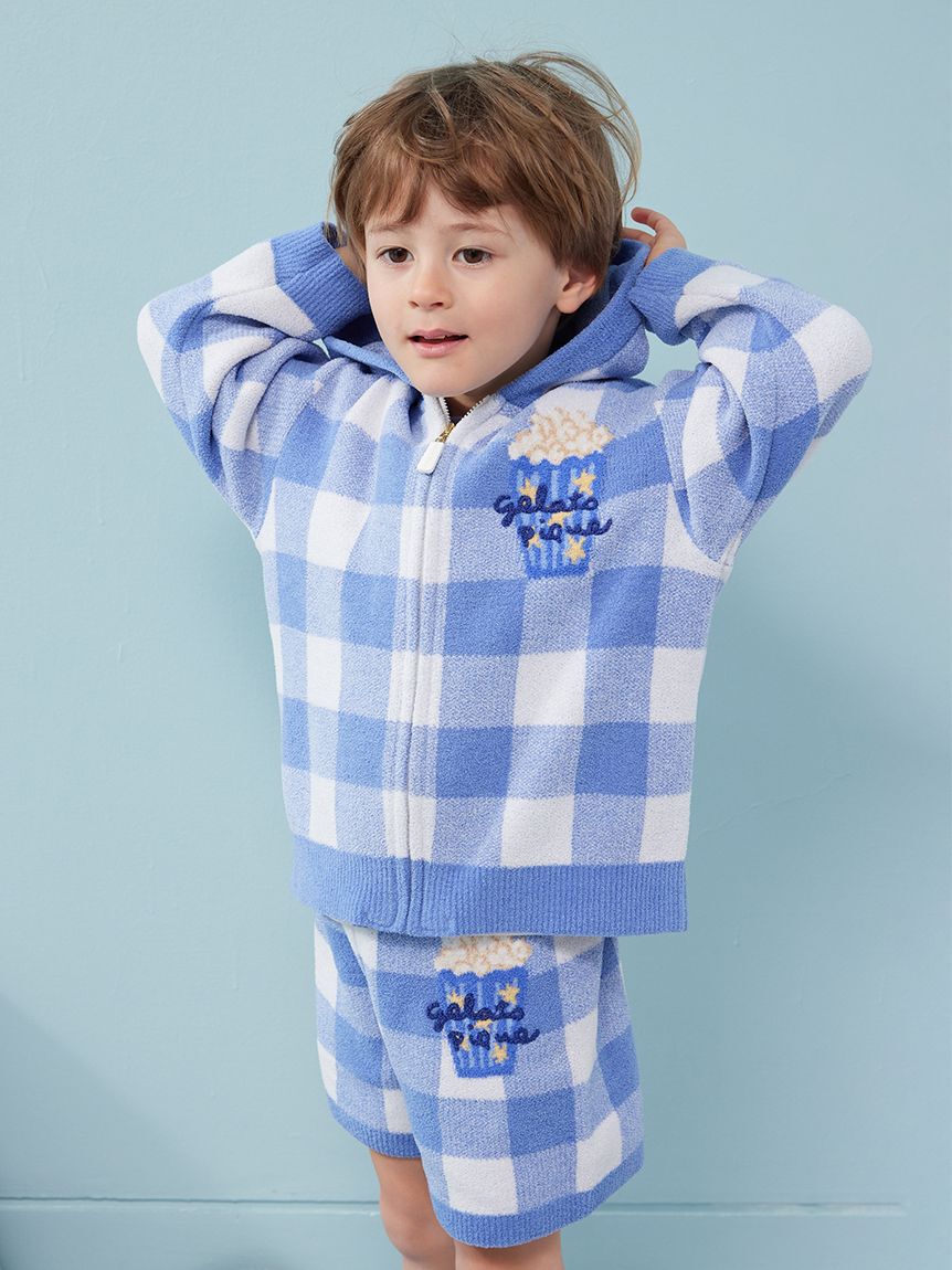 GELATO PIQUE KIDS & BABY「【KIDS】エアリーモコギンガムチェック柄パーカ」|パーカー|