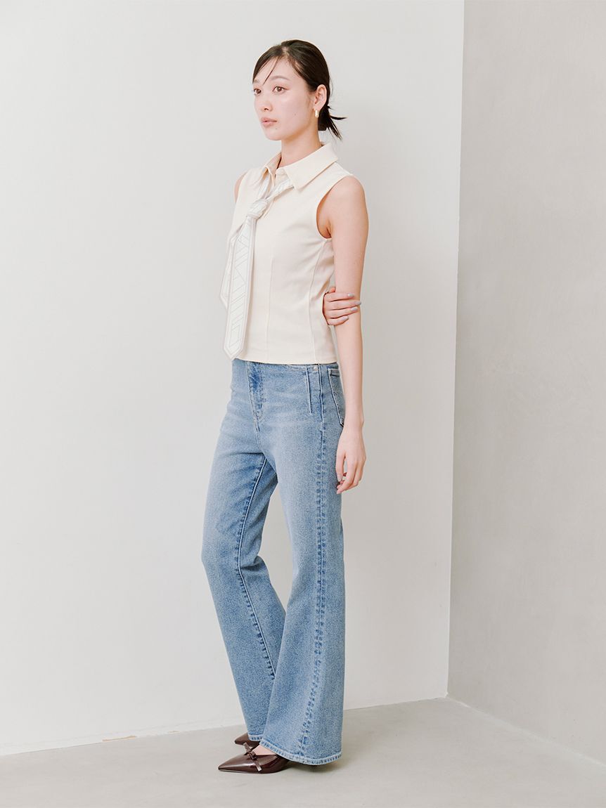 SNIDEL「ボウタイポロカットプルオーバー」|Tシャツ・カットソー|