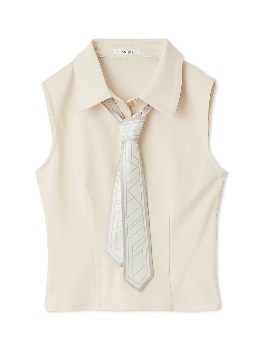 SNIDEL「ボウタイポロカットプルオーバー」|Tシャツ・カットソー|