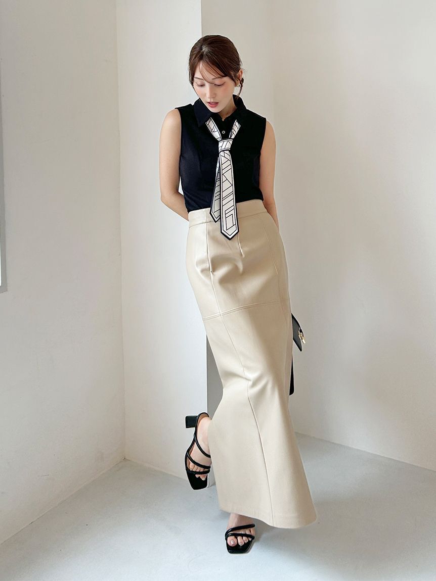 SNIDEL「ボウタイポロカットプルオーバー」|Tシャツ・カットソー|