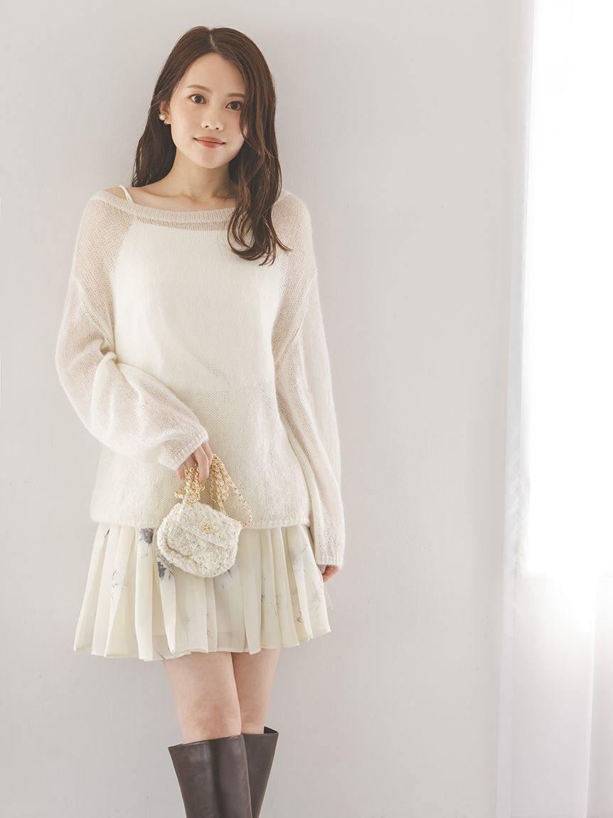 SNIDEL「【WEB限定カラーあり】シアーモヘヤルーズプルオーバー」|ニット・セーター|