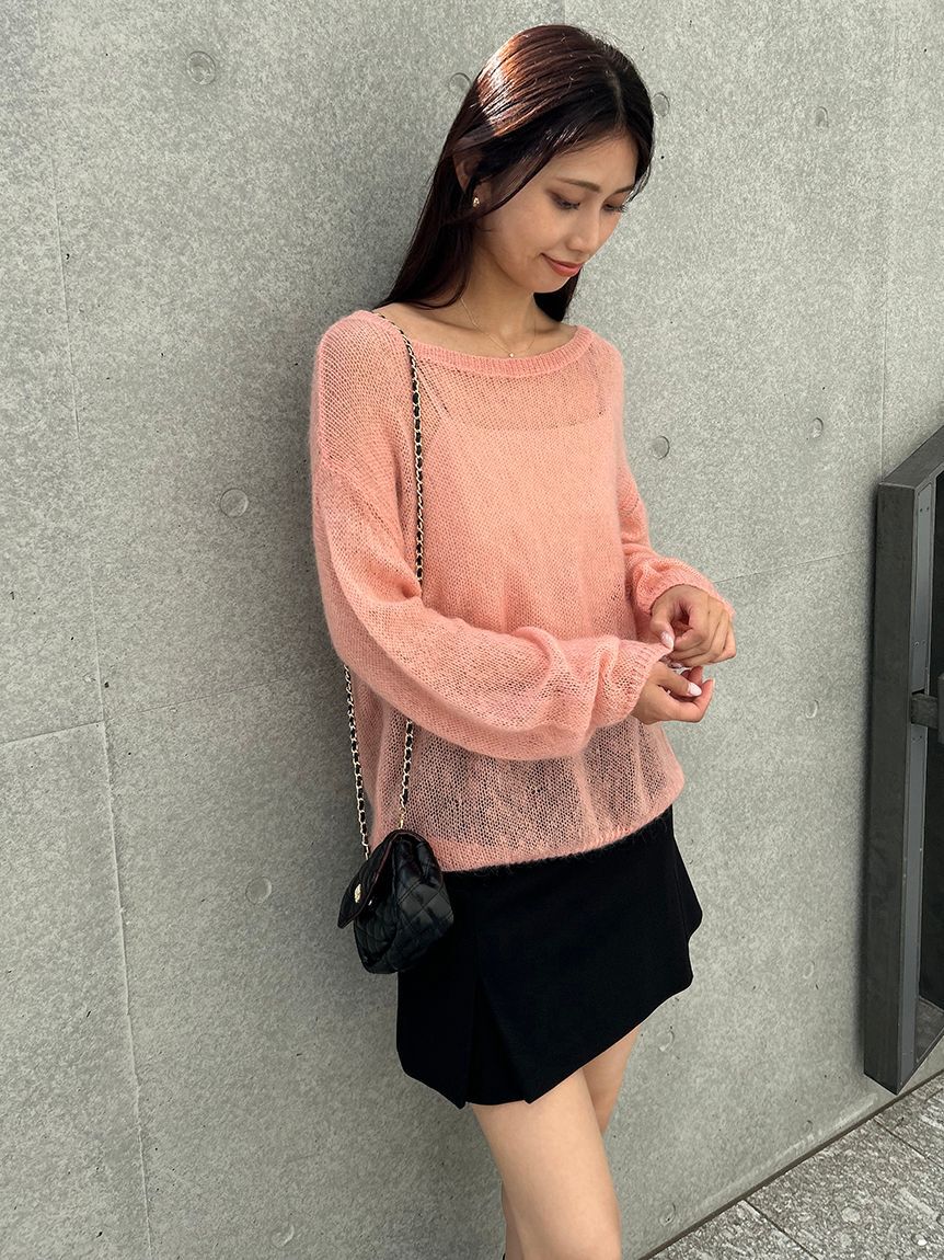 SNIDEL「【WEB限定カラーあり】シアーモヘヤルーズプルオーバー」|ニット・セーター|CPNK