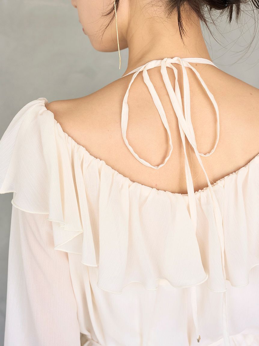 SNIDEL「シフォンフリルミニコンビワンピース」|ワンピース|