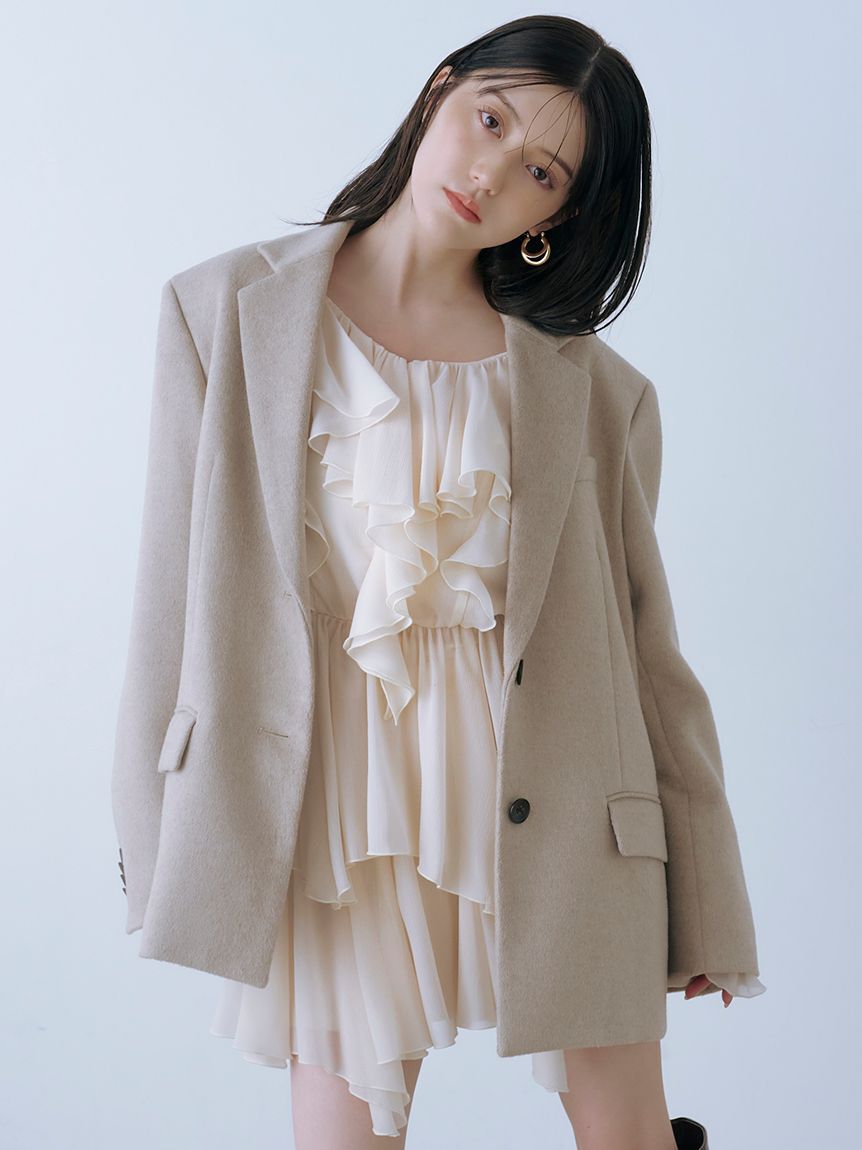 SNIDEL「シフォンフリルミニコンビワンピース」|ワンピース|