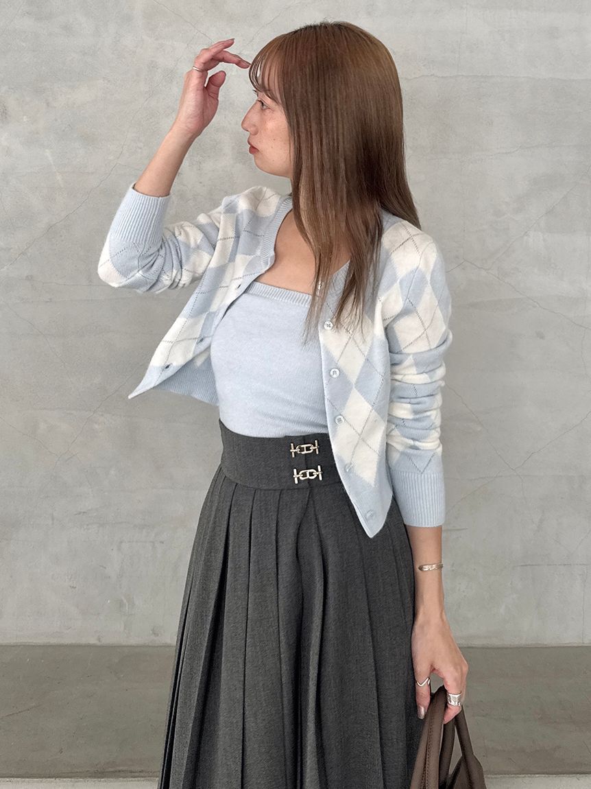 SNIDEL「プリーツレイヤードミディスカート【カンヘウォン着用】」|スカート|