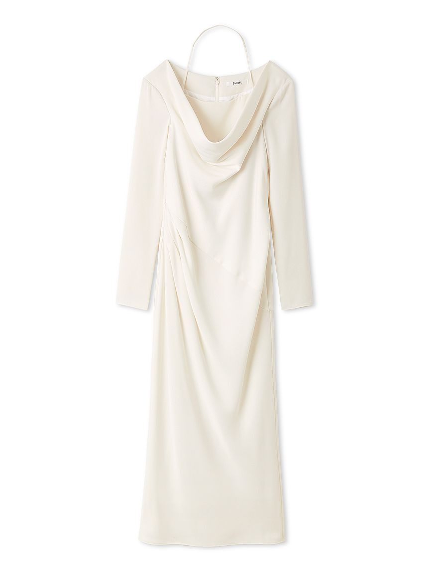 SNIDEL「ドレープバックサテンロングワンピース」|ワンピース|