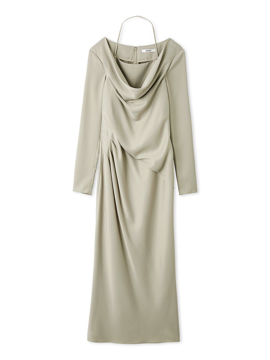 SNIDEL「ドレープバックサテンロングワンピース」|ワンピース|