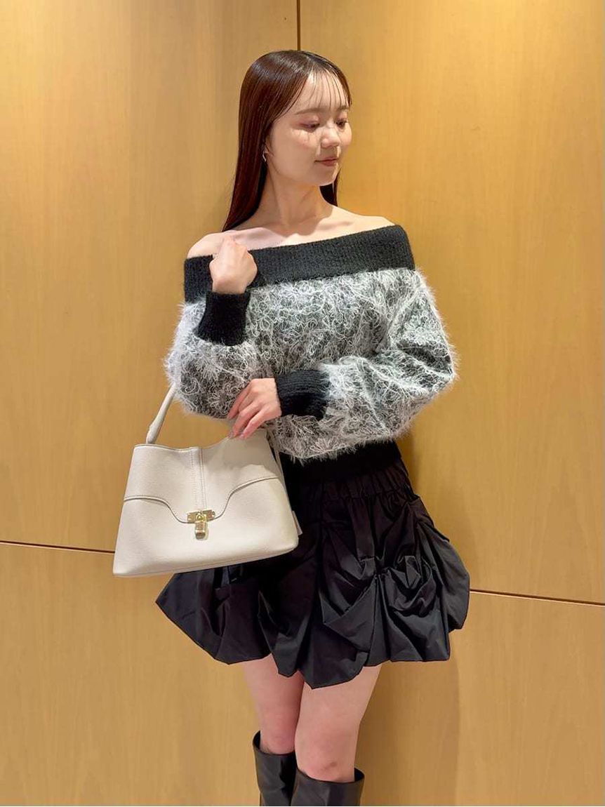 SNIDEL「ストラクチャーレースニット」|ニット・セーター|