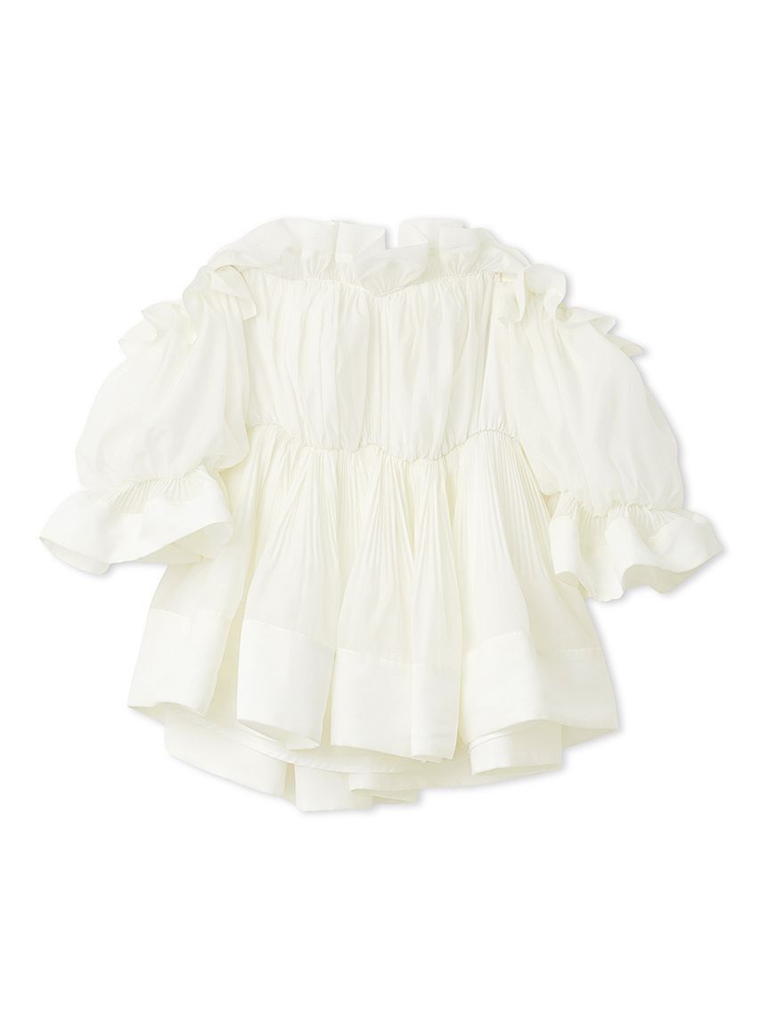 SNIDEL「ボリュームギャザーフリルチュニック」|チュニック|