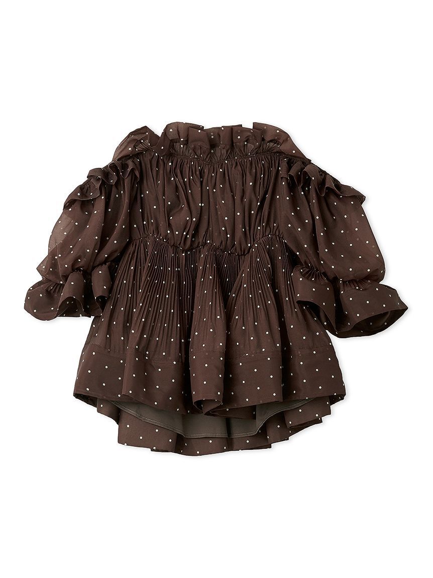 SNIDEL「ボリュームギャザーフリルチュニック」|チュニック|