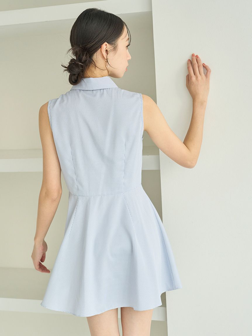 SNIDEL「シャツレイヤードニットチュニック」|チュニック|