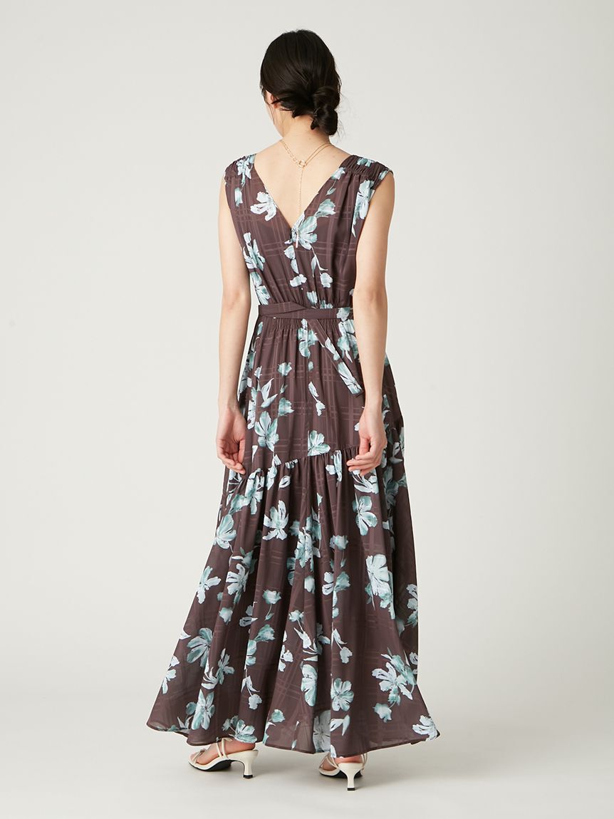 FRAY I.D「フラワープリントカシュクールワンピース／接触冷感」|ワンピース|