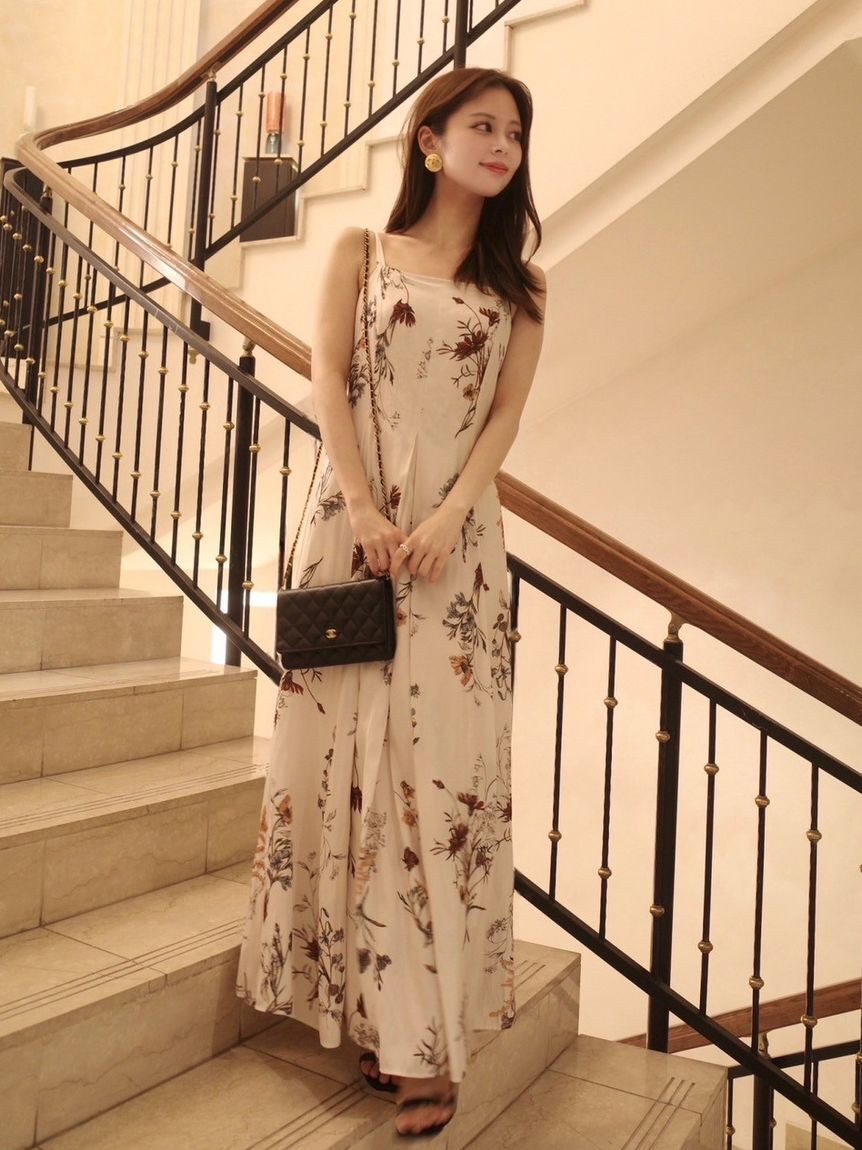 FRAY I.D「【00サイズ】ボタニカルプリントキャミソールワンピース／ウォッシャブル」|ワンピース|