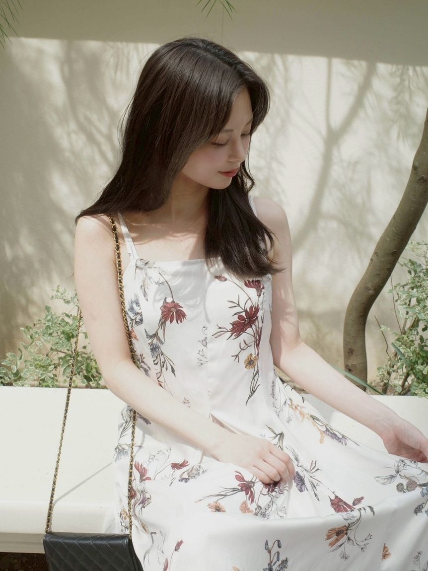 FRAY I.D「【00サイズ】ボタニカルプリントキャミソールワンピース／ウォッシャブル」|ワンピース|