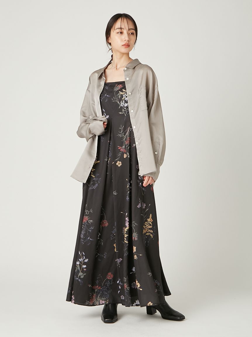 FRAY I.D「【00サイズ】ボタニカルプリントキャミソールワンピース／ウォッシャブル」|ワンピース|