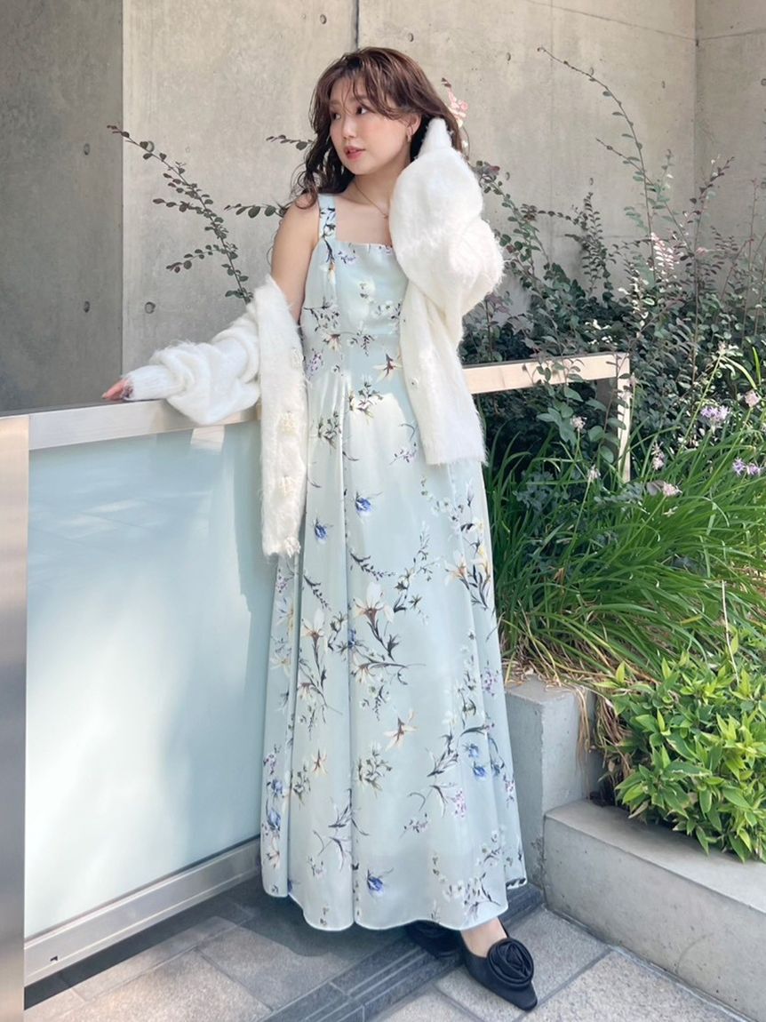 限定カラー・00サイズ】リボンディテールフローラルワンピース（FRAY