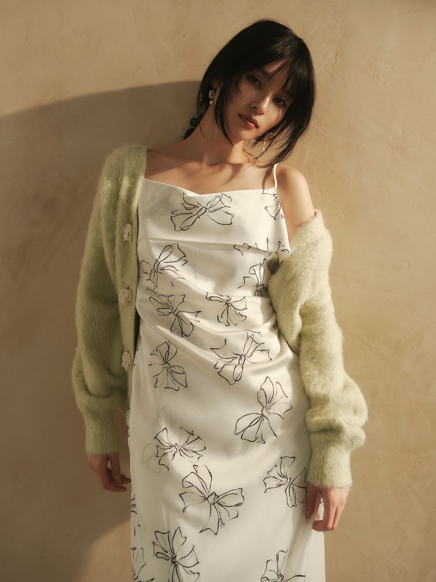 FRAY I.D「【限定カラー】ドレープサテンキャミソールワンピース」|ワンピース|