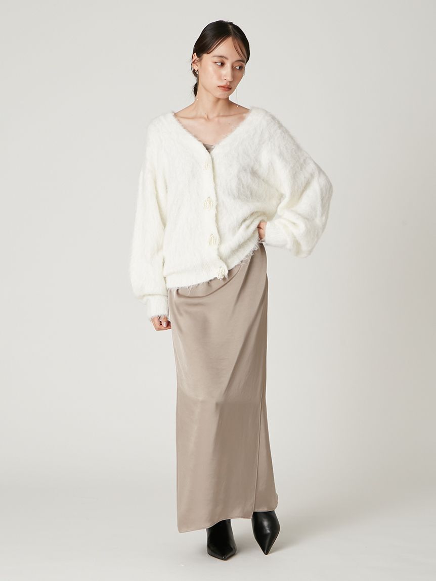 FRAY I.D「【限定カラー】ドレープサテンキャミソールワンピース」|ワンピース|