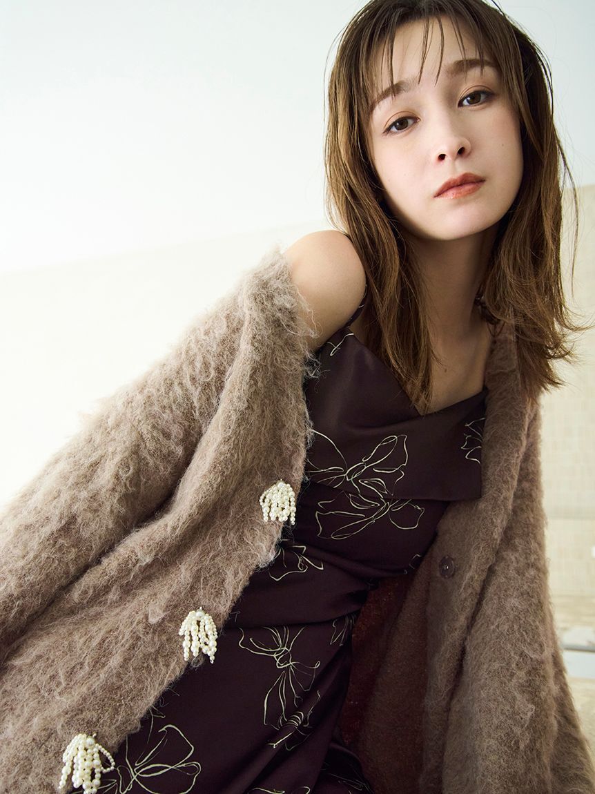 FRAY I.D「【限定カラー】ドレープサテンキャミソールワンピース」|ワンピース|