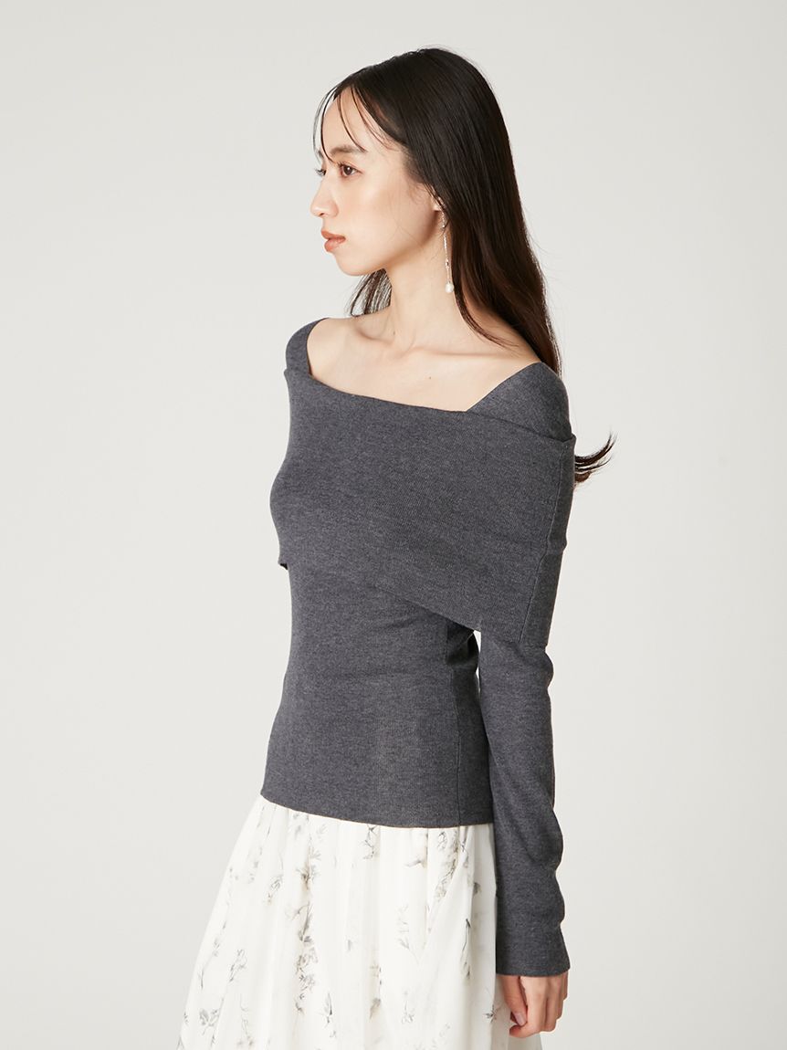 FRAY I.D「ウールシルクブレンドオフショルニット」|ニット・セーター|