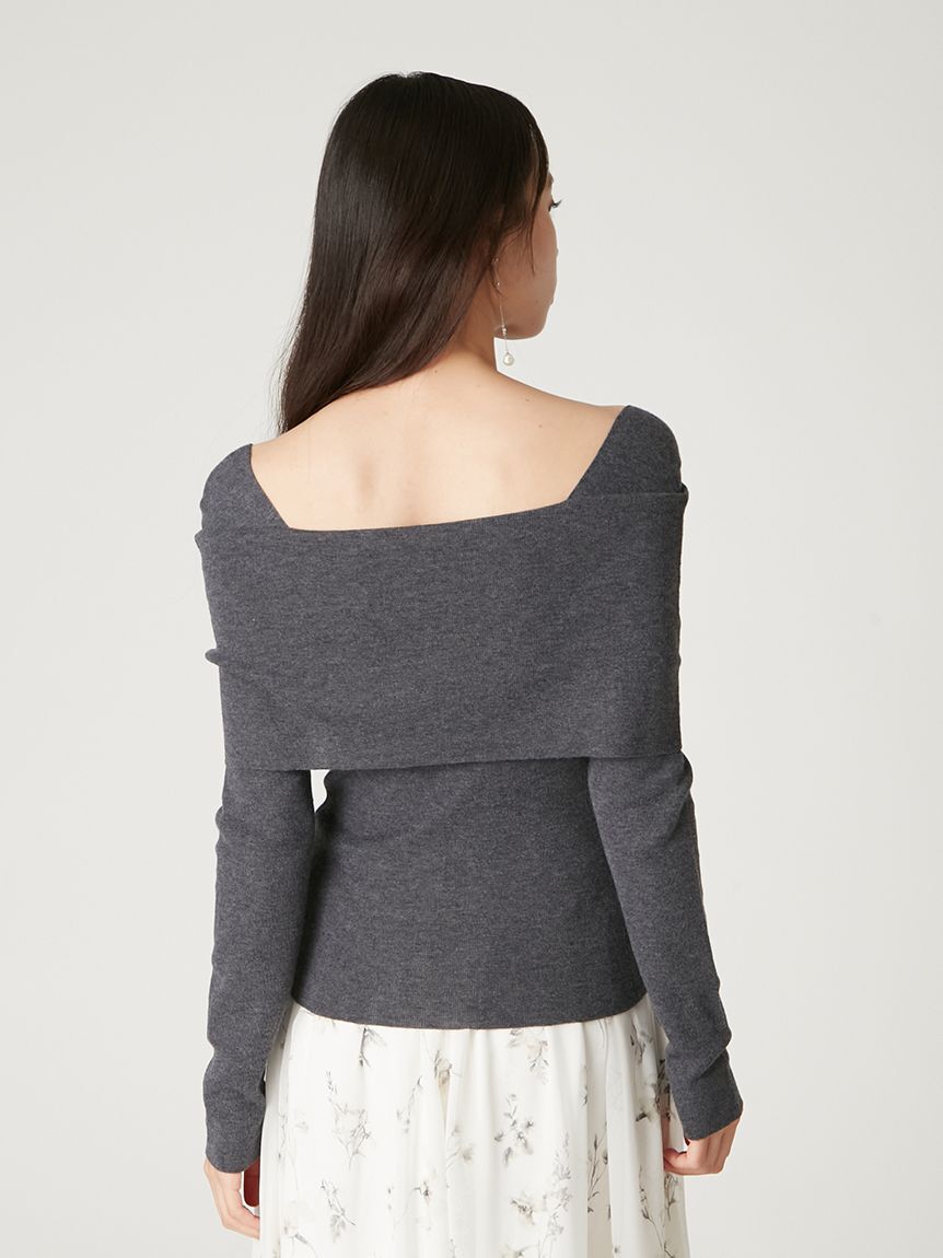 FRAY I.D「ウールシルクブレンドオフショルニット」|ニット・セーター|