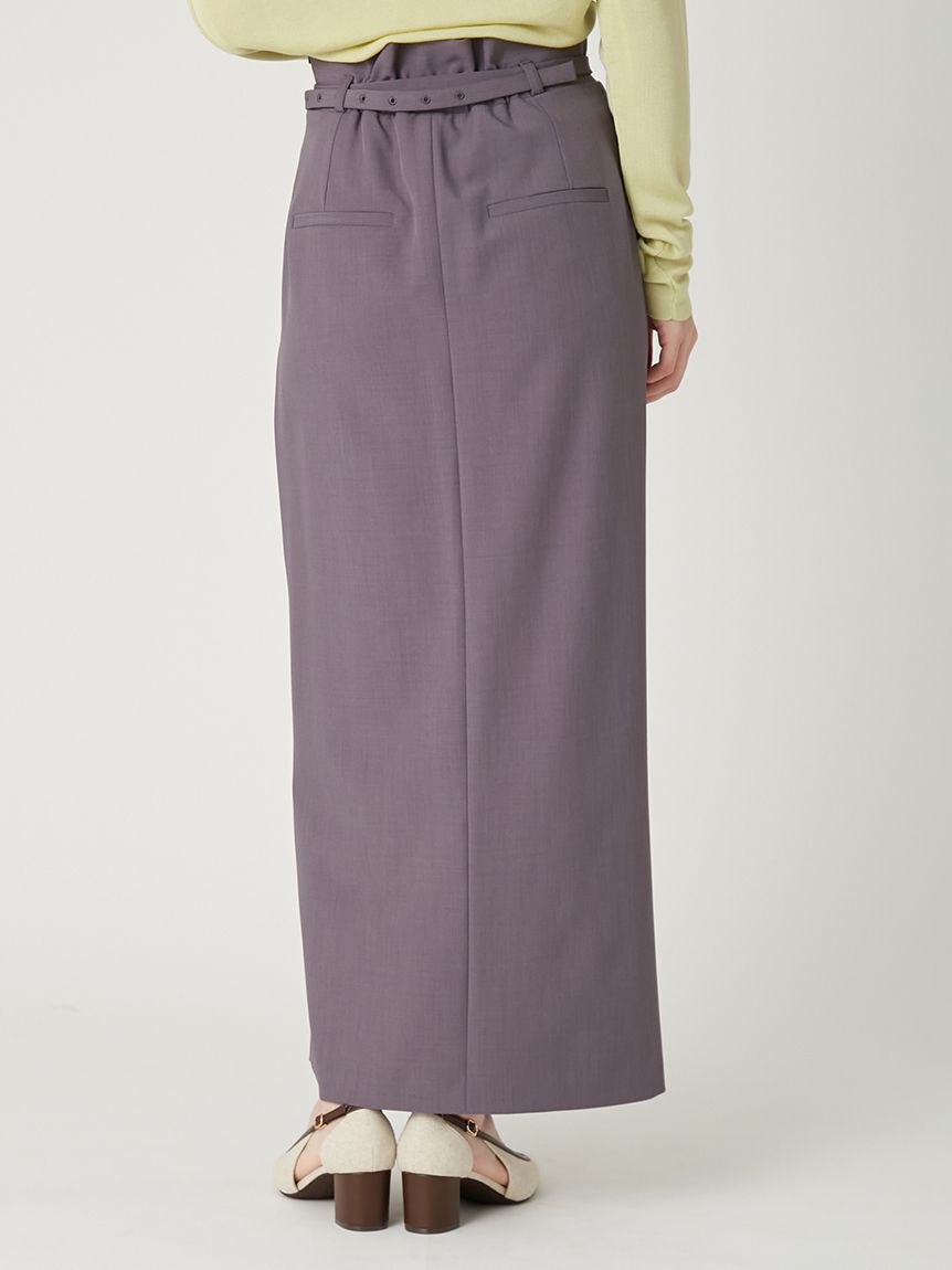 FRAY I.D「ベルト付きタックデザインストレートスカート」|スカート|