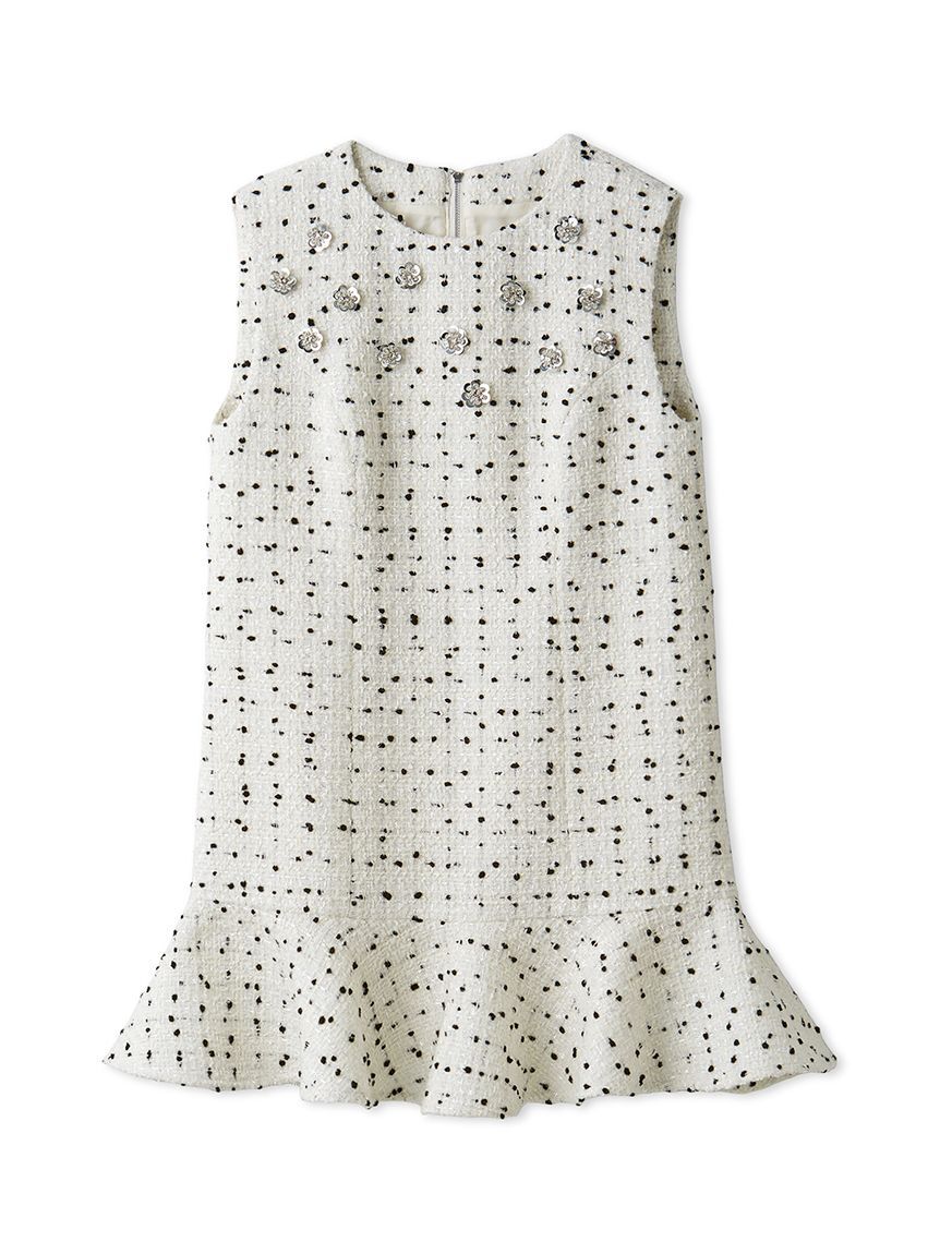 LILY BROWN「[L.B CANDY STOCK]ツイードビジューAラインミニワンピース」|ワンピース|