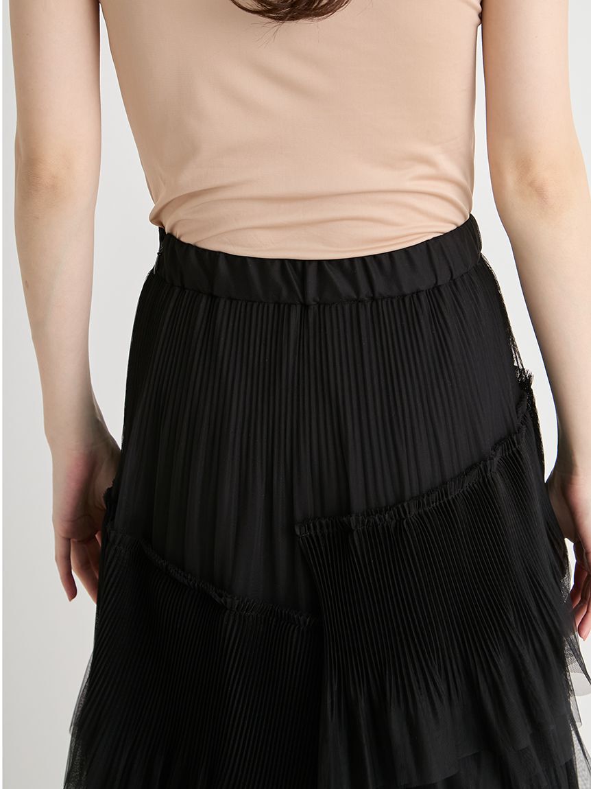 CELFORD「【洗える】ランダムチュールプリーツスカート」|スカート|