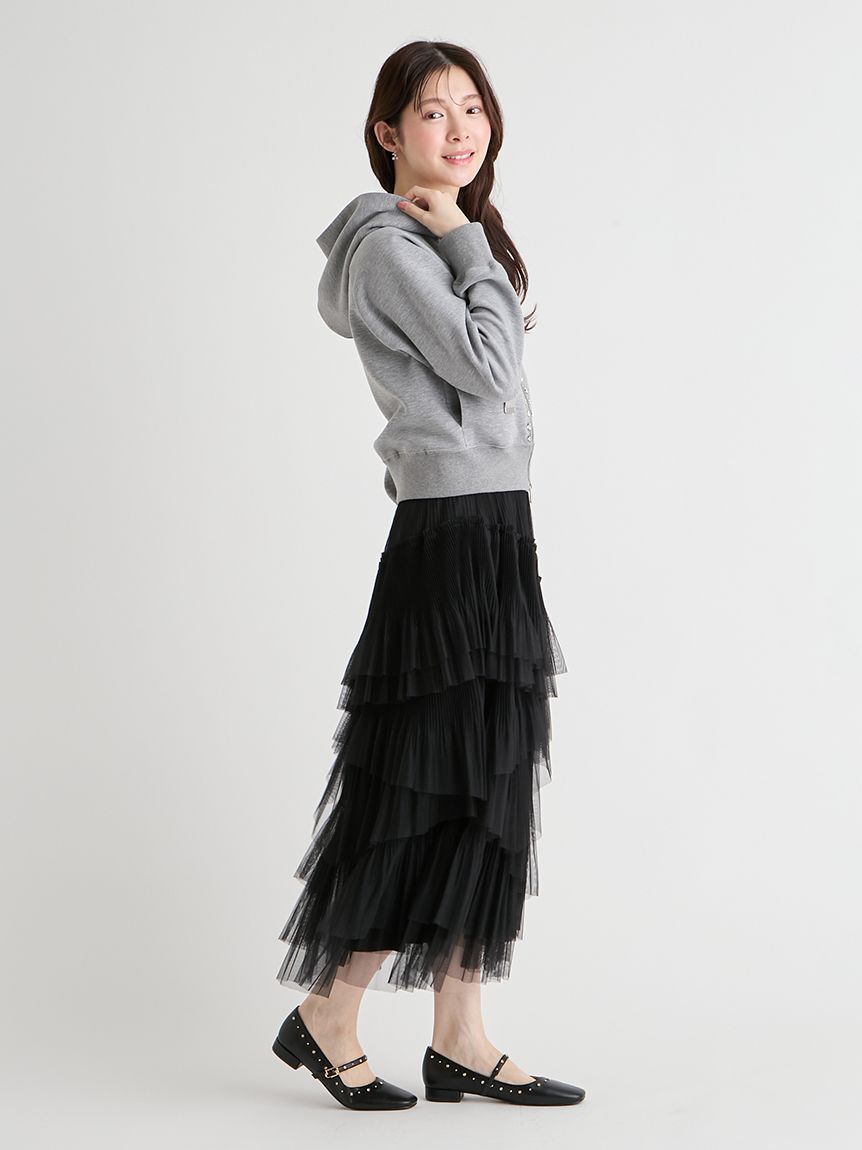 CELFORD「【洗える】ランダムチュールプリーツスカート」|スカート|