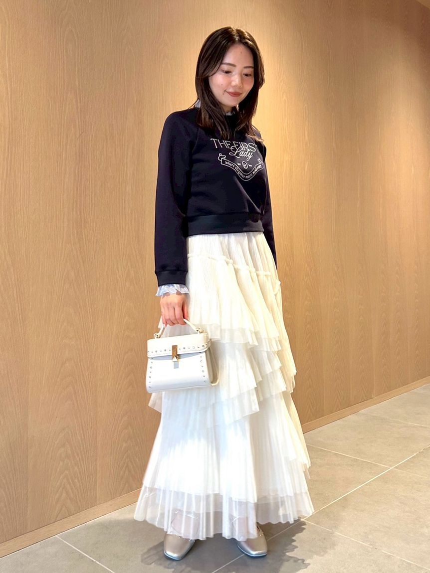 CELFORD「【洗える】ランダムチュールプリーツスカート」|スカート|