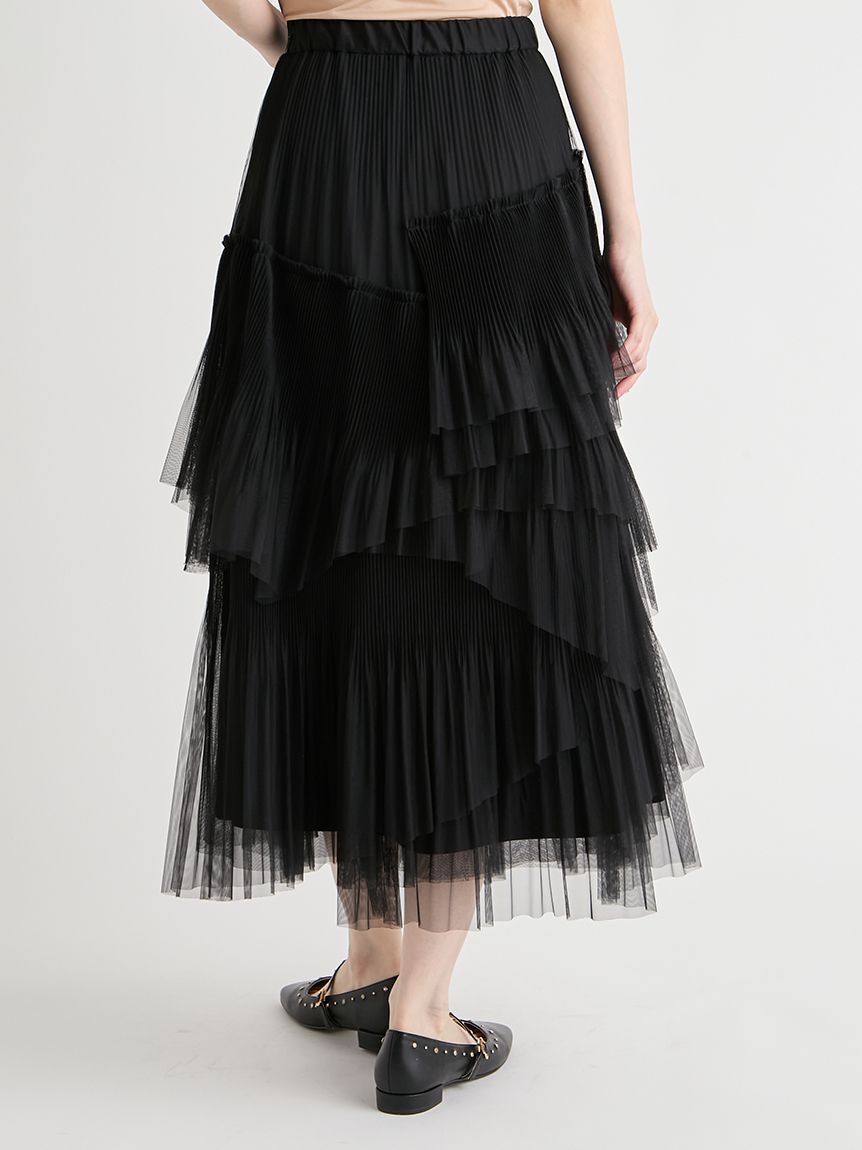 CELFORD「【洗える】ランダムチュールプリーツスカート」|スカート|