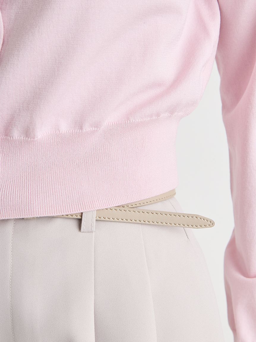 CELFORD「【UVカット】シルクブレンドビジューネックカーディガン」|カーディガン|